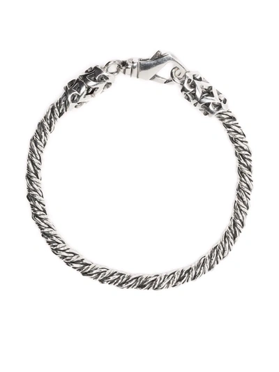 Shop Emanuele Bicocchi Rope-chain Bracelet In 银色