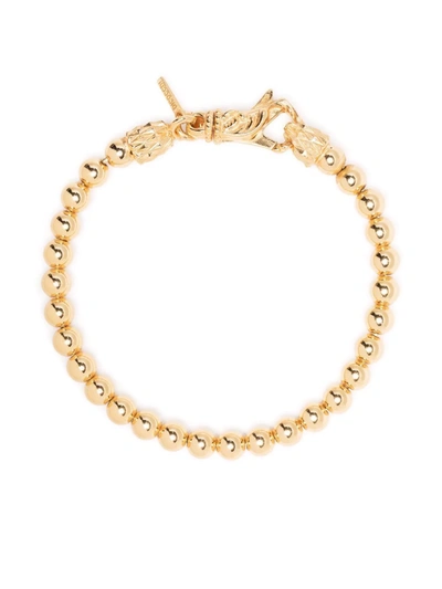 Shop Emanuele Bicocchi Beaded Chain Bracelet In 金色
