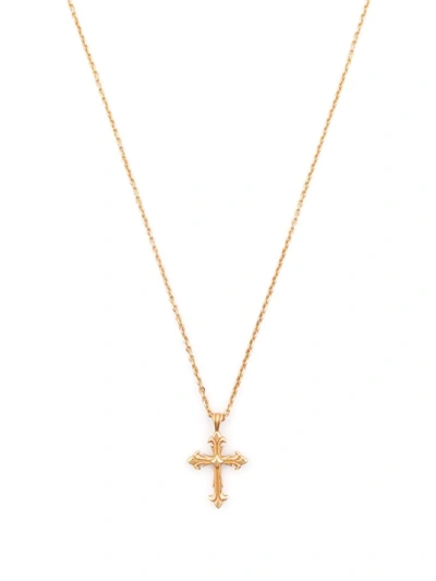Shop Emanuele Bicocchi Fleury Cross Pendant Necklace In 金色