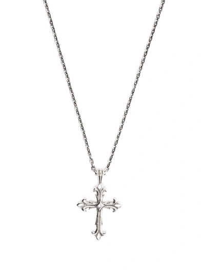 Shop Emanuele Bicocchi Cross Pendant Necklace In 银色