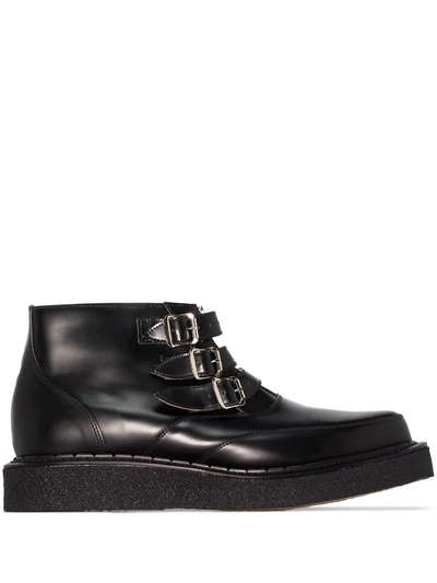 Comme Des Garçons Homme Deux X George Cox Black Belted Creeper Boots ...