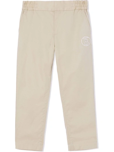 MONOGRAM-EMBROIDERED TROUSERS