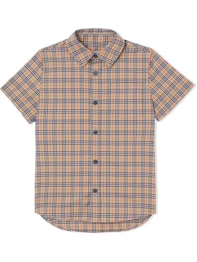 CHECK-PRINT COTTON SHIRT