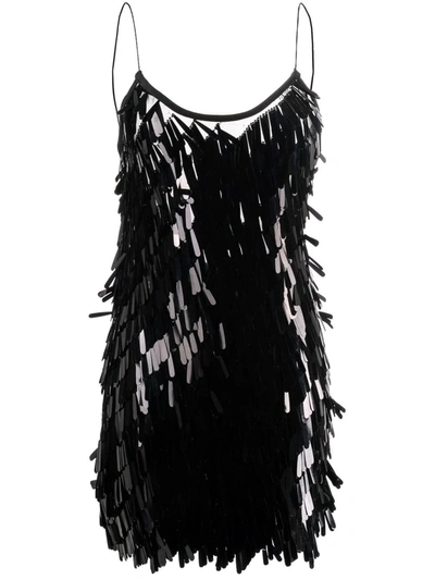 Shop Atu Body Couture Sequin-embellished Mini Dress In 黑色