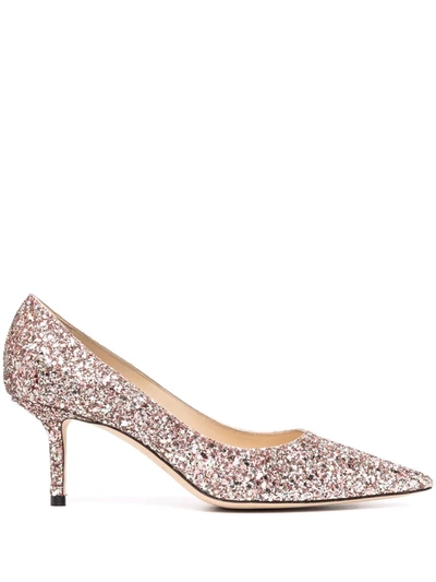 Jimmy Choo Romy 60mm Glitter-detail Pumps In Pink