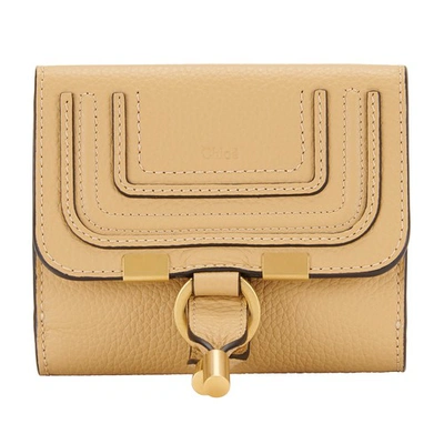 Shop Chloé Marcie Wallet In Soft Tan