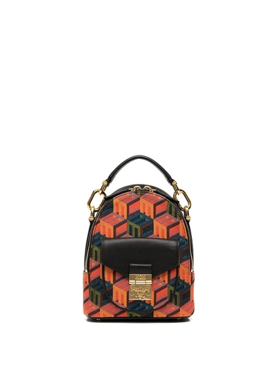 Shop Mcm Micro Tracy Backpack In Multicolour
