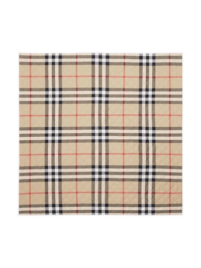 Shop Burberry Check-print Quilted Cot Duvet In Neutrals