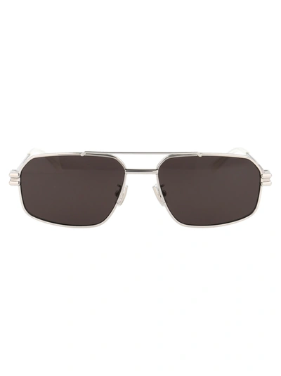 Shop Bottega Veneta Bv1128s Sunglasses In 003 Silver Silver Grey
