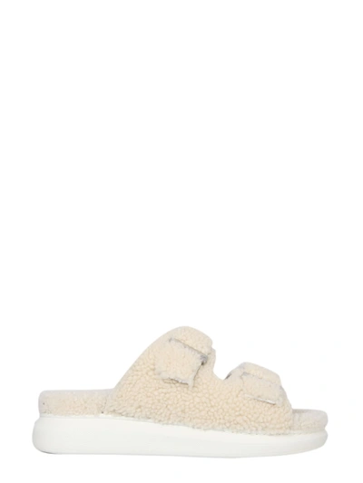 Shop Alexander Mcqueen Hybrid Oversize Sandals In Bianco