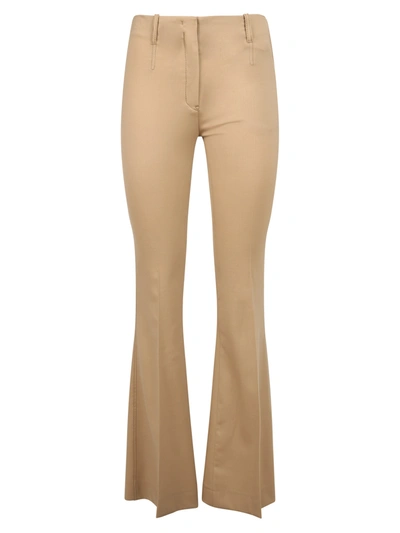 Shop Jacquemus Flare Trousers In Beige