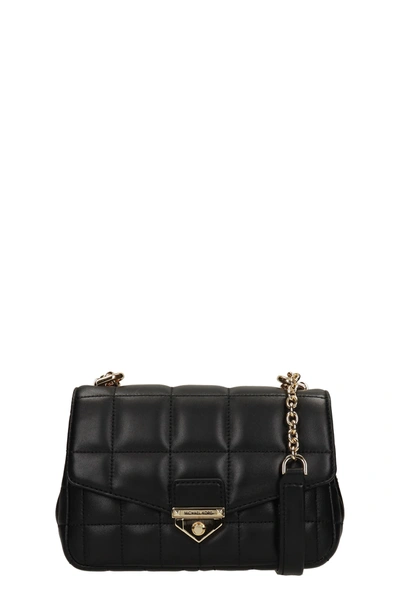 Shop Michael Kors Soho Shoulder Bag In Black Leather