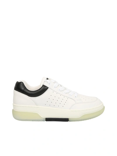 Shop Amiri Leather Sneakers In White
