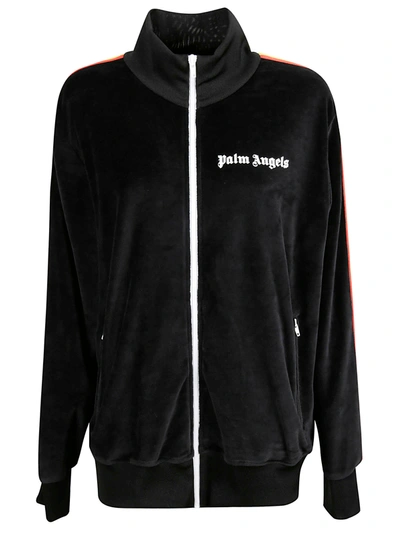 Shop Palm Angels Rainbow Chenille Track Jacket In Black/white