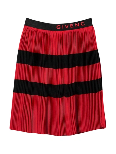 Shop Givenchy Red Girl Skirt In Nero/rosso