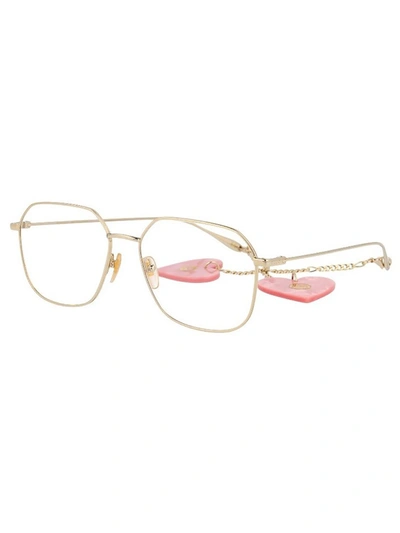 Shop Gucci Gg1032o Eyewear In Gold Gold Transparent