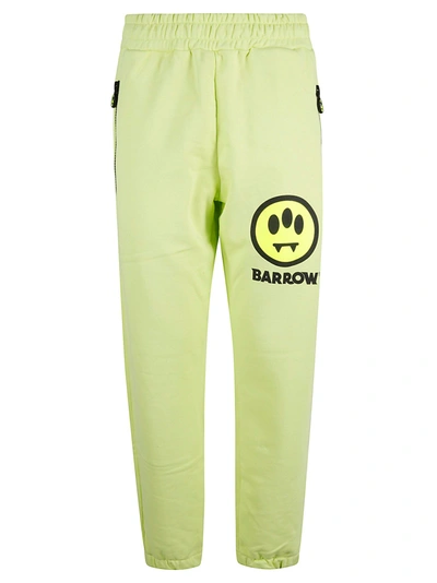Shop Barrow Logo Print Track Pants In Lime