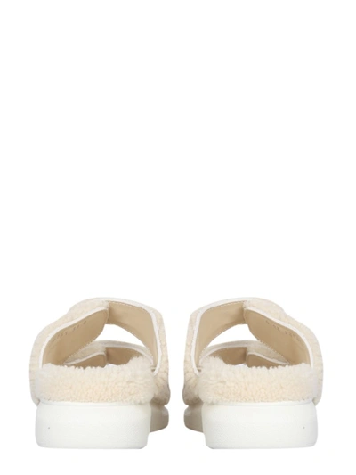 Shop Alexander Mcqueen Hybrid Oversize Sandals In White
