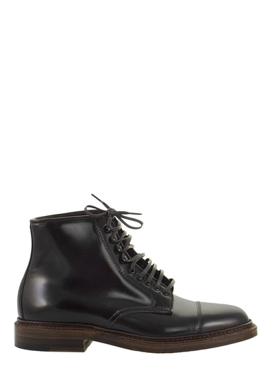 Shop Alden Shoe Company Straight Tip Boot In Black