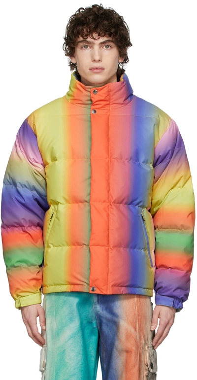 Shop Agr Multicolor Gradient Puffer Jacket