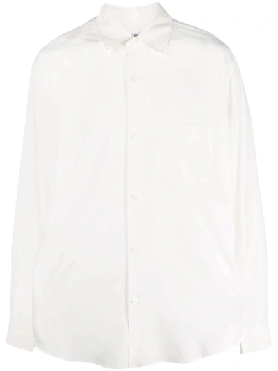 Shop Our Legacy Classic Slim-fit Silk Shirt In White