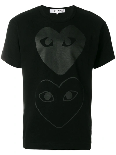 Shop Comme Des Garçons Black Printed T-shirt