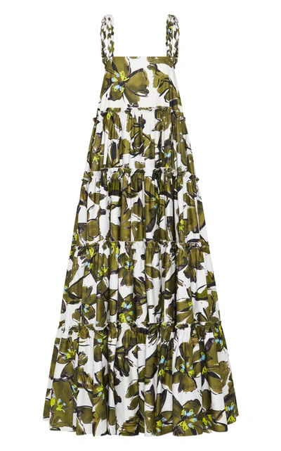 Shop Aje Women's Oasis Floral-printed Cotton Maxi Dress