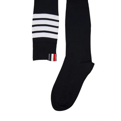 Shop Thom Browne Striped Socks In Navy