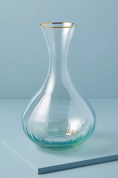 Shop Anthropologie Waterfall Carafe By  In Mint Size Pitcher