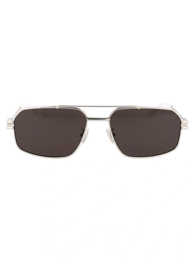 Shop Bottega Veneta Eyewear Sunglasses In 003 Silver Silver Grey