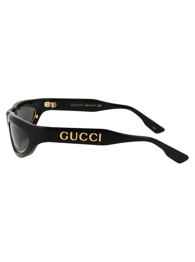 Shop Gucci Eyewear Sunglasses In 003 Black Black Grey