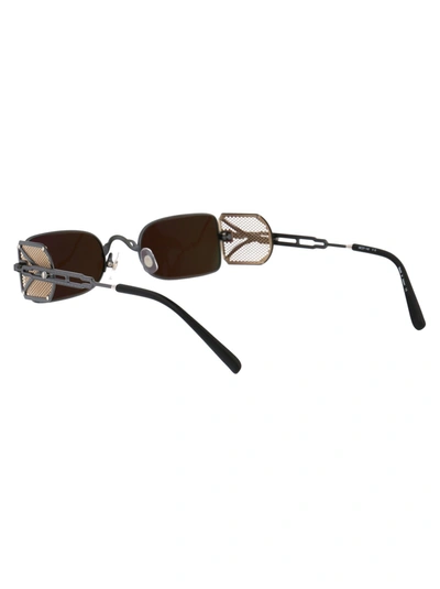 Shop Matsuda Sunglasses In Matte Black - Brushed Gold
