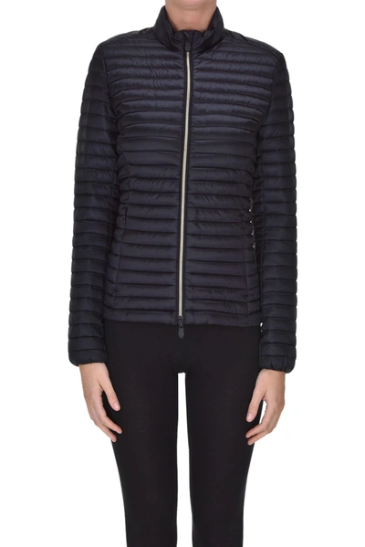 Shop Save The Duck Eco-friendly Quilted Down Jacket In Black