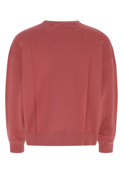 Shop Palm Angels Dark Pink Cotton Sweatshirt  Pink  Uomo M