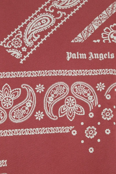 Shop Palm Angels Dark Pink Cotton Sweatshirt  Pink  Uomo M