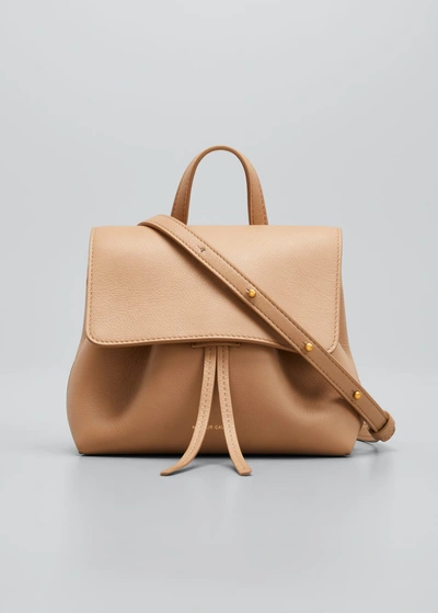 Shop Mansur Gavriel Lady Mini Soft Leather Messenger Bag In Nocciola