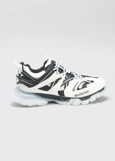 Shop Balenciaga Track Clear-sole Trainer Sneakers In White Black