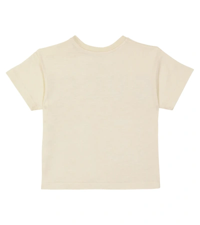 Shop Gucci Baby Logo Printed Cotton T-shirt In Sunkissed/mc