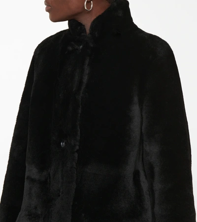 Shop Joseph Brittany Shearling Coat In Black