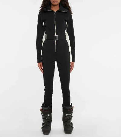 Cordova Signature In The Boot Belted Striped Ski Suit In Onyx