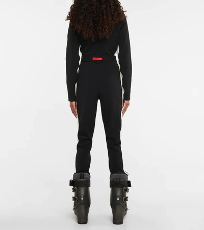 Cordova Signature In The Boot Belted Striped Ski Suit In Onyx