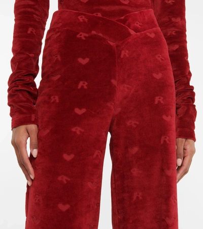 Rotate Birger Christensen Rotate Sunday 3 Briella Velvet Sweatpants In Cabernet