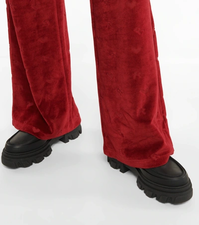 Rotate Birger Christensen Rotate Sunday 3 Briella Velvet Sweatpants In Cabernet
