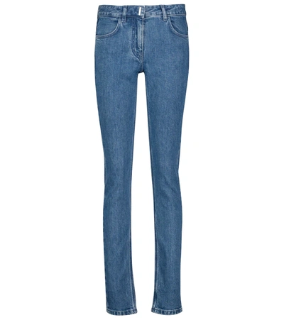 Shop Givenchy Mid-rise Skinny Jeans In Medium Blue