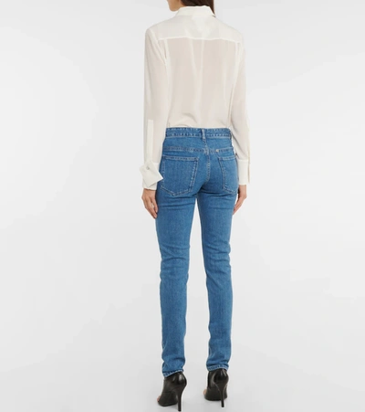 Shop Givenchy Mid-rise Skinny Jeans In Medium Blue