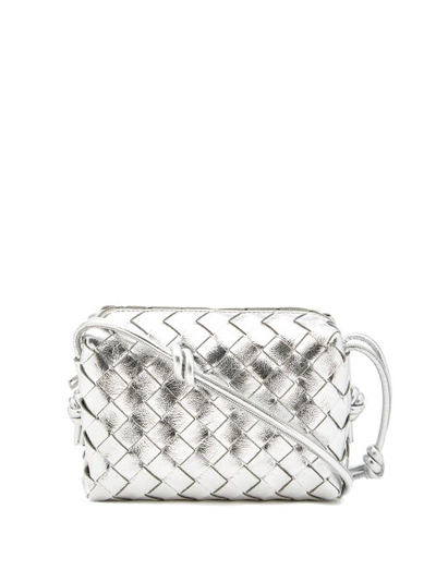 Silver Loop mini Intrecciato-leather cross-body bag