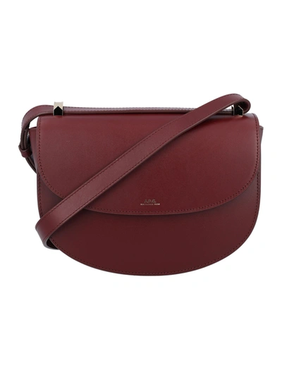 Shop Apc A.p.c. Genève Flap Shoulder Bag In Brown