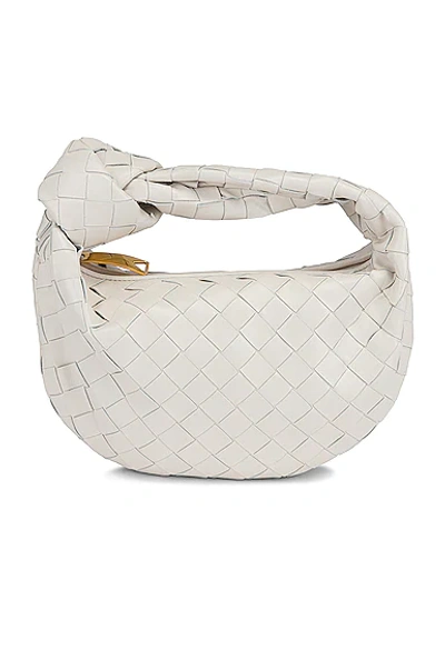 Shop Bottega Veneta Mini Jodie Bag In White & Gold