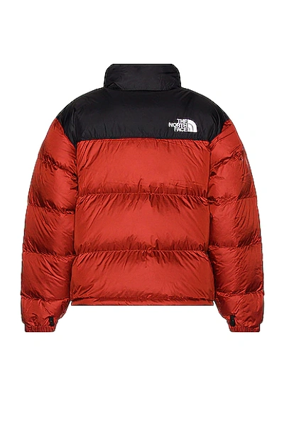 The North Face Bicolor Nylon Down Jacket With Logo Print In Brick House Red  | ModeSens