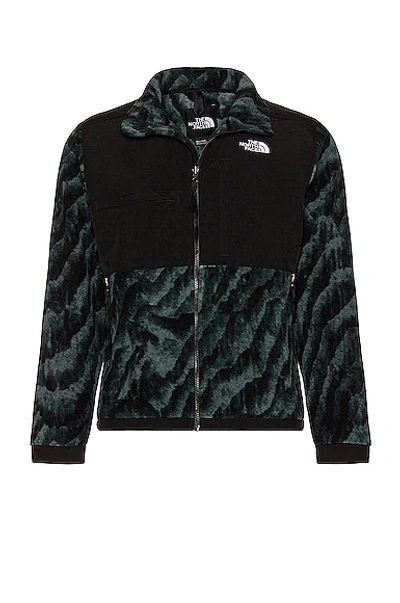 Shop The North Face Printed Denali Jacket In Balsam Green Wooden Tiger Print